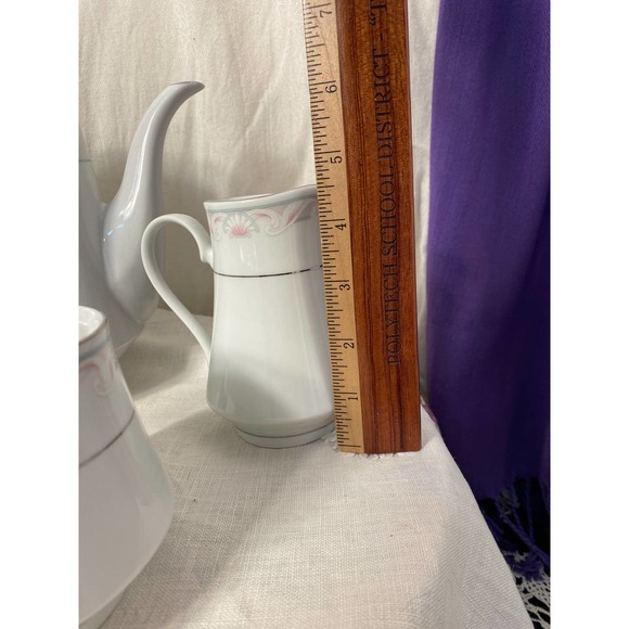 3 Piece Tea Set by Crown Ming Fine China, Tienshan Coquille pattern. Jian Shiang - Picture 7 of 14